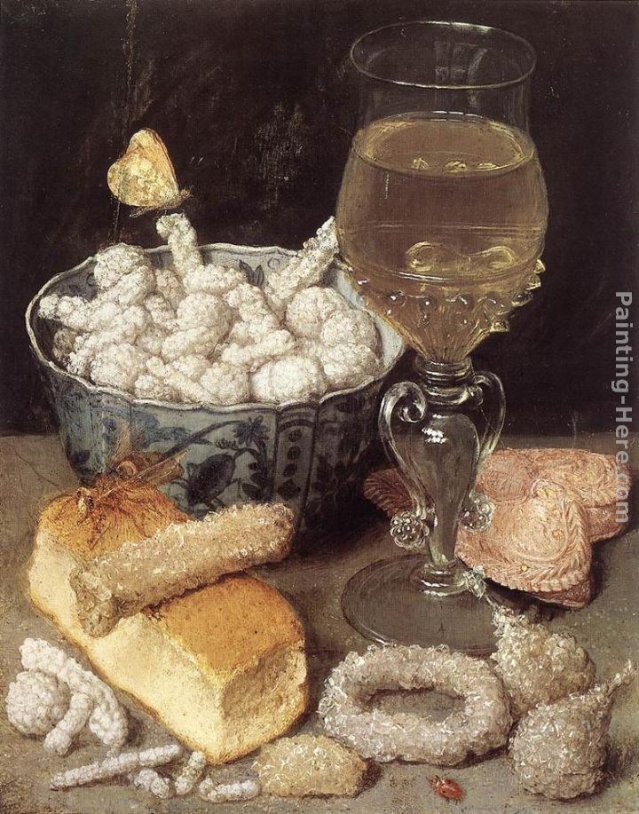Georg Flegel Still-Life with Bread and Confectionary